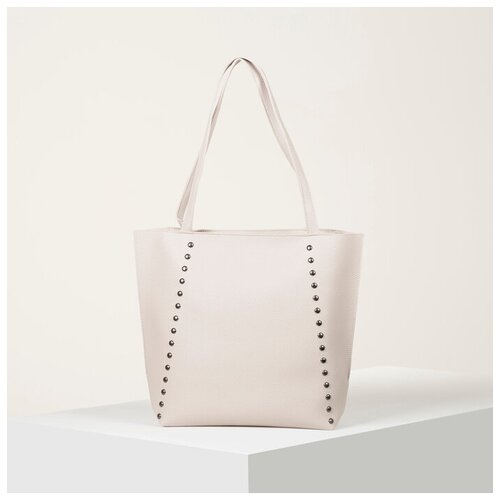 фото Сумка-шопер, отдел на молнии, цвет серый mikimarket