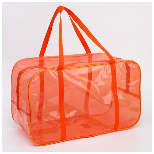 Сумка в роддом 30х50х25, цветной ПВХ, цвет оранжевый