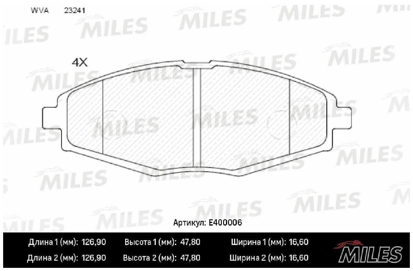 Колодки тормозные DAEWOO NEXIA/LANOS/MATIZ SOHC передние E400006