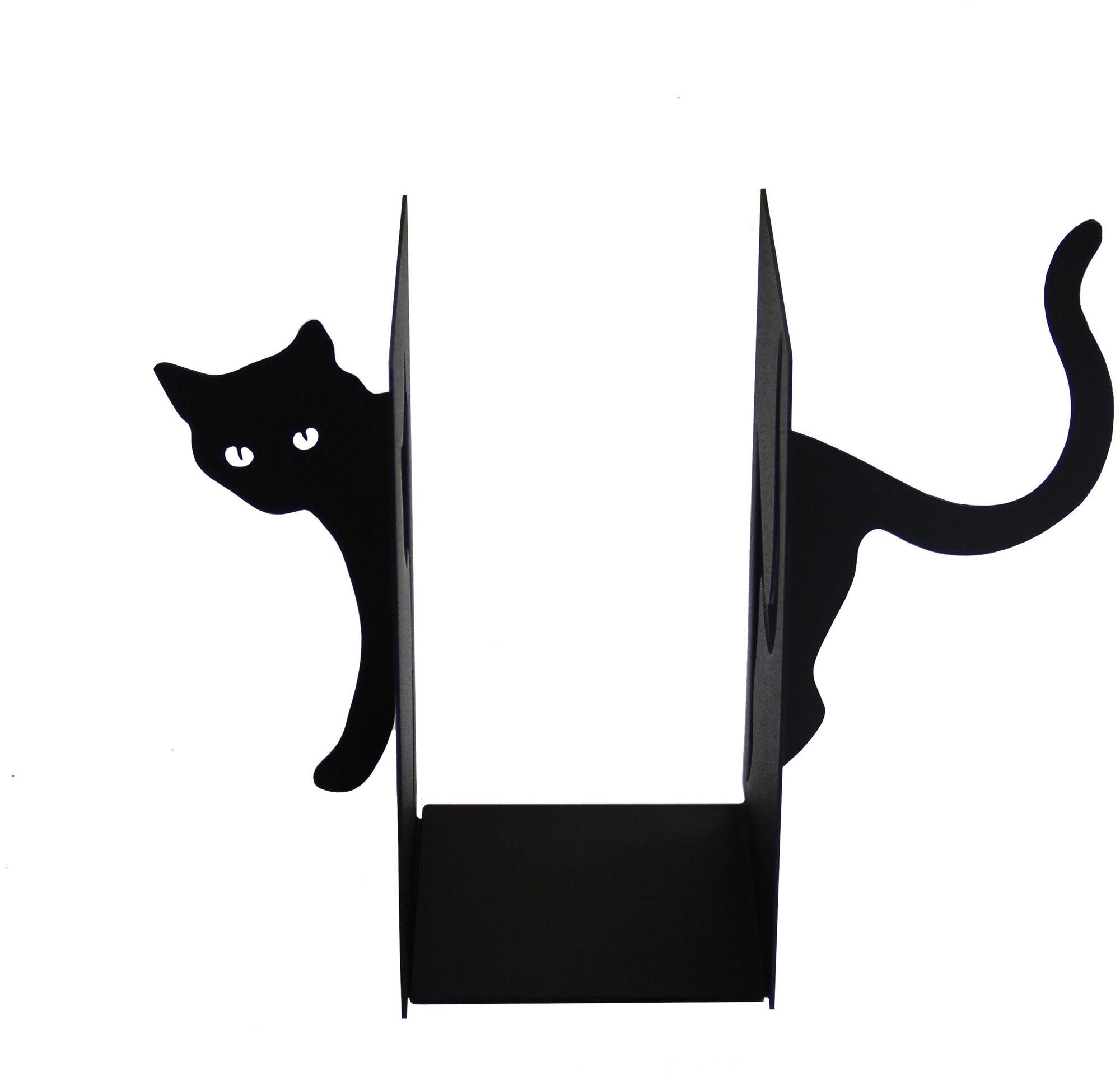 Металлическая подставка ограничитель для книг "Кот", 17х30х12 см