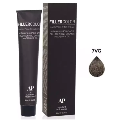 Assistant Professional Filler Color перманентная крем-краска для волос, 7VG Блондин бежевый