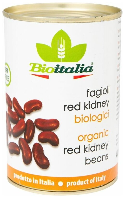 Фасоль Bioitalia красная, жестяная банка, 400 г - фотография № 7