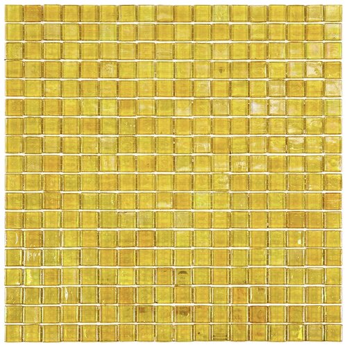 NN47 Мозаика одноцветная чип 15 стекло Alma Mono Color желтый квадрат глянцевый перламутр