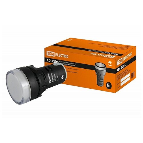 фото Лампа ad-22ds(led)матрица d22мм белый 12в ac/dc tdm tdm еlectric