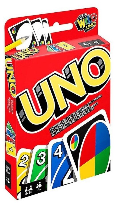 Настольная игра Uno, 2-10 игроков, 7+