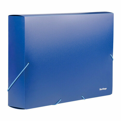 Папка-короб на резинке Berlingo А4, 50мм, 700мкм, синяя, 270060 клейкая термоэтикетка наклейка этикетки со штрих кодом бумага для супермаркета