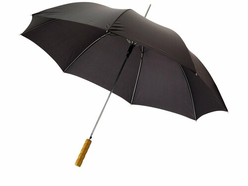 Зонт-трость полуавтомат, для мужчин, черный