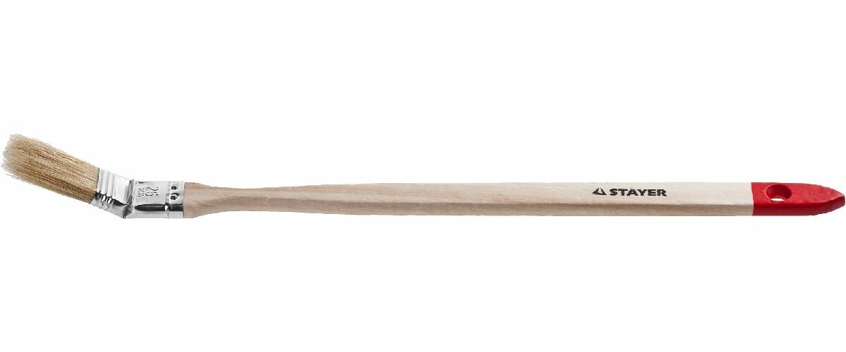 Радиаторная кисть STAYER Universal 25 мм 1 светлая натуральная щетина деревянная ручка для всех видов ЛКМ (0112-25_z01)