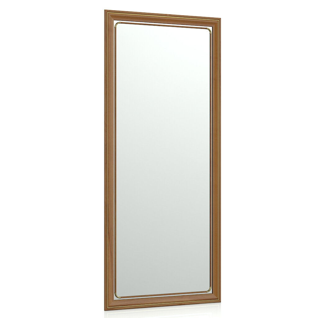 Зеркало 118М тёмный орех, ШхВ 55х125 см, зеркала для офиса, прихожих и ванных комнат, горизонтальное или вертикальное крепление