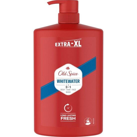 Гель для душа + шампунь 3в1 Old Spice Whitewater, 1 л