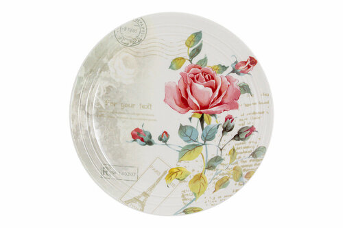 Тарелка закусочная, Розы Парижа, 21 см, IM1531-H-A2042A