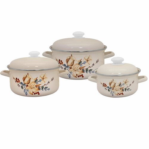 Набор кастрюль эмалированных С-124АП2/4Жм 