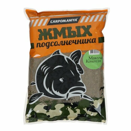 фото Жмых подсолнечника, конопля, 1 кг карпомания