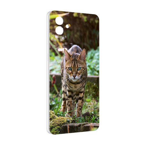 чехол mypads порода кошка бенгальская для samsung galaxy s5 mini задняя панель накладка бампер Чехол MyPads порода кошка бенгальская для Samsung Galaxy M04 задняя-панель-накладка-бампер