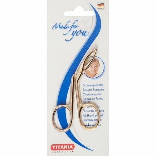 Пинцет-ножницы Titania INOX цвет позолота 455₽