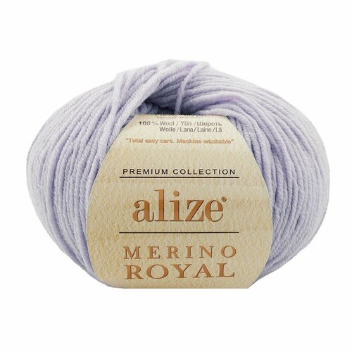 Пряжа MERINO ROYAL (Alize), перванш - 682, 100% шерсть, 10 мотков, 50 г, 100 м. alize merino royal цвет 31 светло розовый ализе мерино роял 50 г 100 м 10 мотков