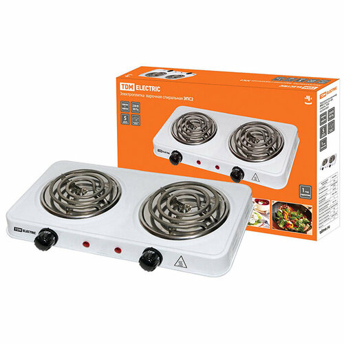 Плитка электрическая 2 конфорки 20 кВт тэн ЭПС2 белая TDM 307200₽