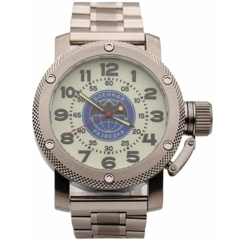 Наручные часы ТРИУМФ Часы Военная разведка механические с автоподзаводом (сапфировое стекло) 1168.2, белый