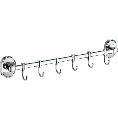 Вешалка с крючками настенная на 6 крючков хром 940₽