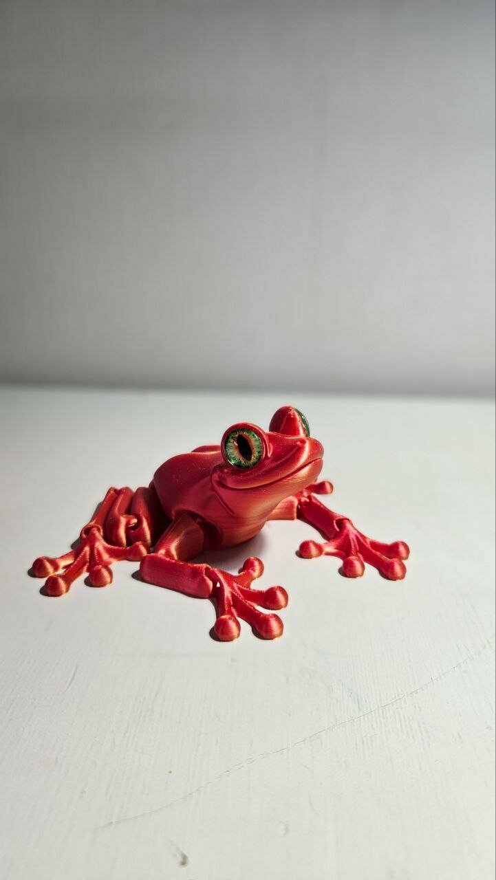 Развивающая игрушка-антистресс, Лягушка квакушка 3D, Цвет Огненный, Размер М
