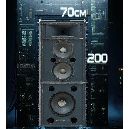 Прочная наклейка на дверь - Источник звука | размер 70 х 200см | ламинированная