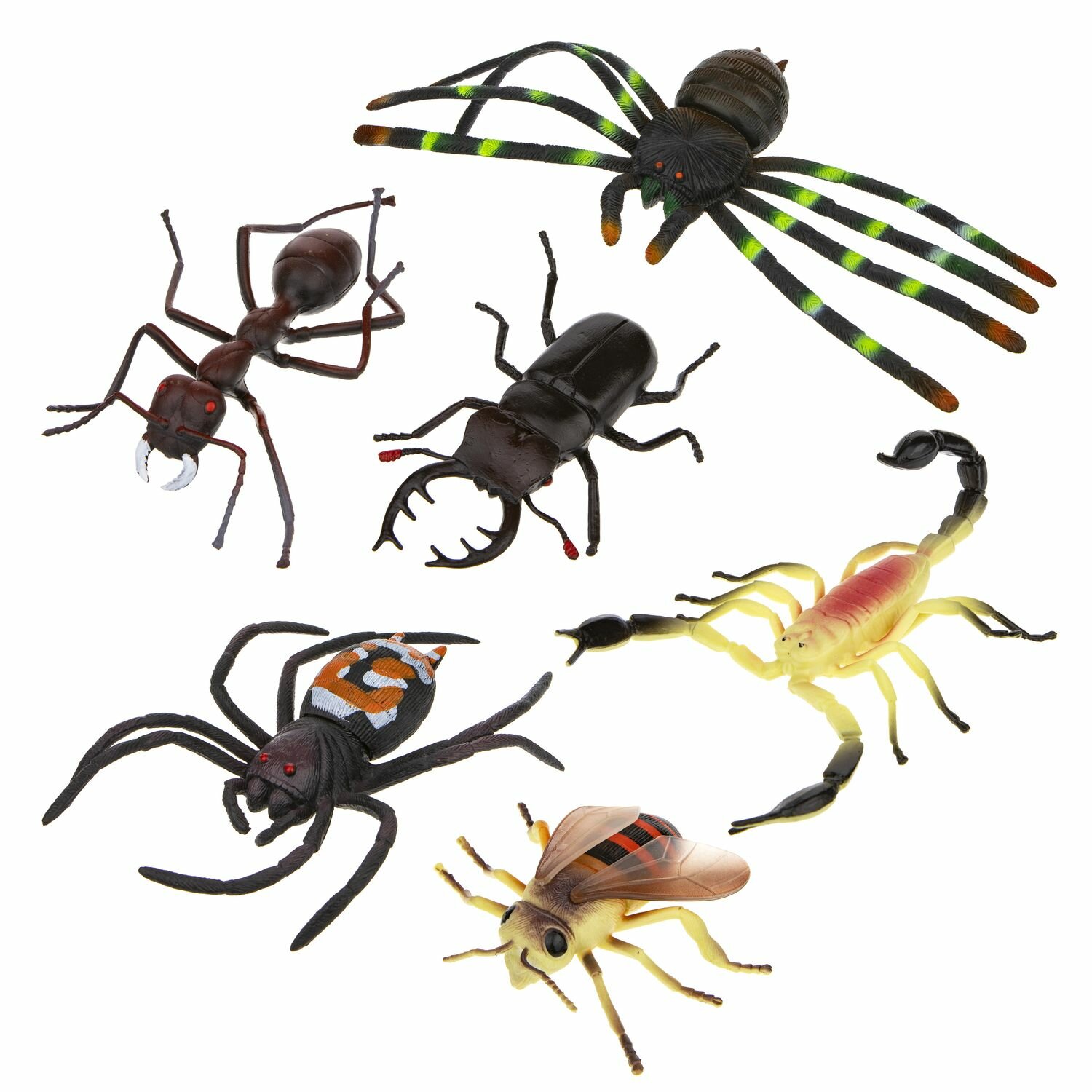 Набор игрушечных насекомых, 6 шт х 15 см (Т50525) 1toy - фото №7