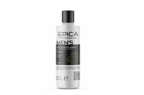 EPICA MENS 3в1 Муж 250 мл гель д/душа/шамп/конд с охлаждающим эффектом, маслом апельсина 91390