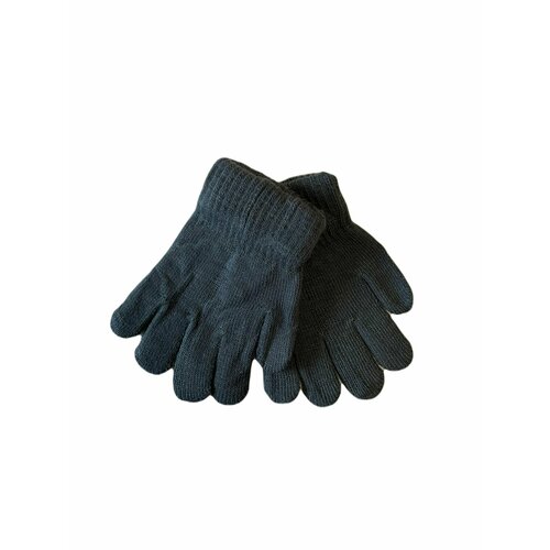 перчатки корона размер 2 3 серый черный Перчатки Корона, размер 2-3 лет, серый