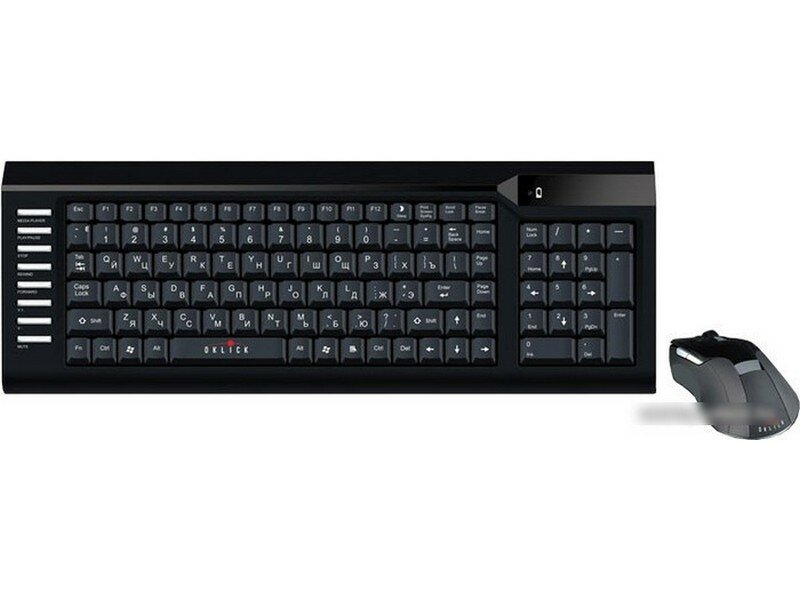 Комплект клавиатура + мышь OKLICK 220 M Wireless Keyboard & Optical Mouse Black USB — фото 12