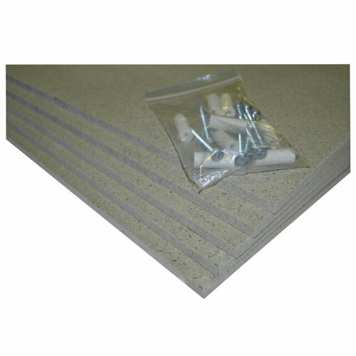 Плита огнеупорная фламма лтм 1200х610х8мм с монтажным набором 8784₽