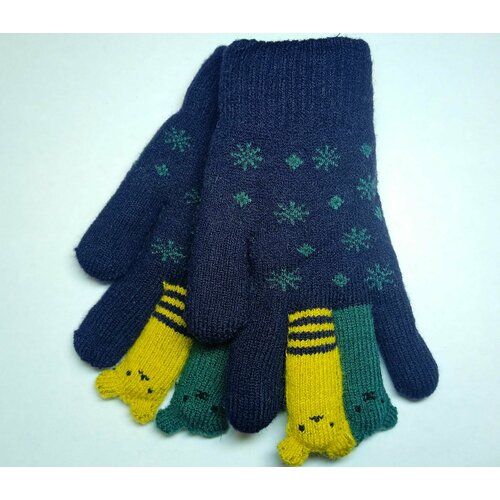 фото Перчатки , размер m, синий корона gloves