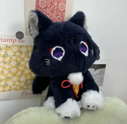 Аниме игрушка Геншин Scaramouche Cat кукла 30 см Genshin Impact игрушка для косплея