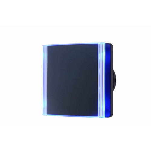 Вытяжной вентилятор с подсветкой в ванную SEICOI SKGA04-01, диаметр 100 мм, 9.5 Вт, стекло, пластик, чёрный