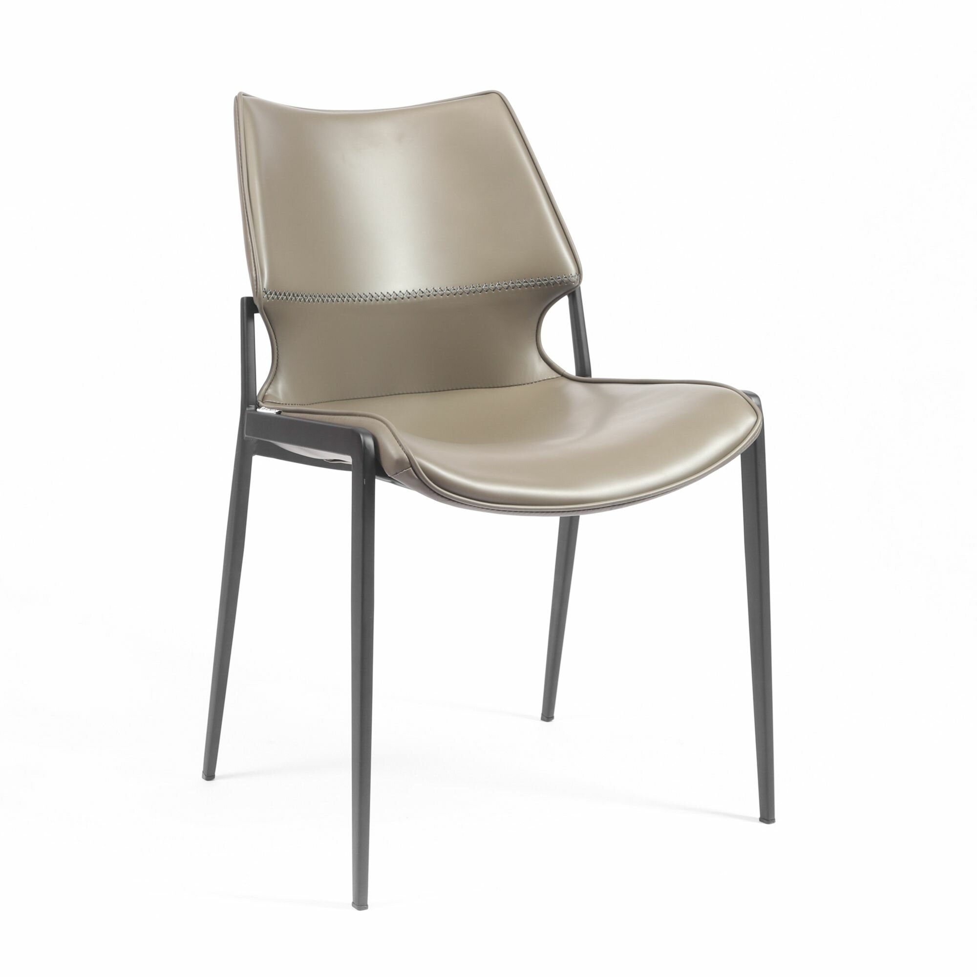 фото Стул Бремен коричневая экокожа ножки черные для дома/для гостиной/для столовой/для кафе/кухонный стул/стул кухонный