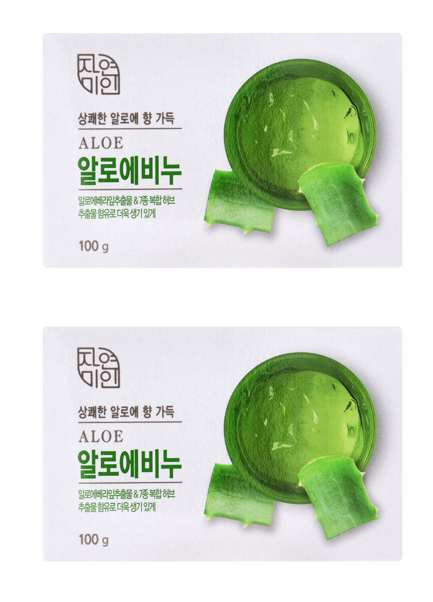 MUKUNGHWA Освежающее мыло с экстрактом Алоэ вера "Fresh Aloe Soap" 100 г 2шт