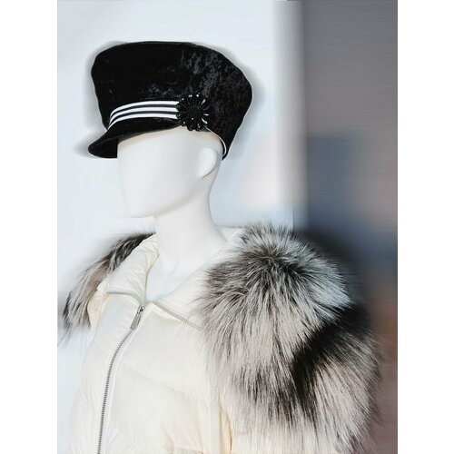 фото Кепка valiosa кепи дизайнерское valiosa, размер 57/61, черный