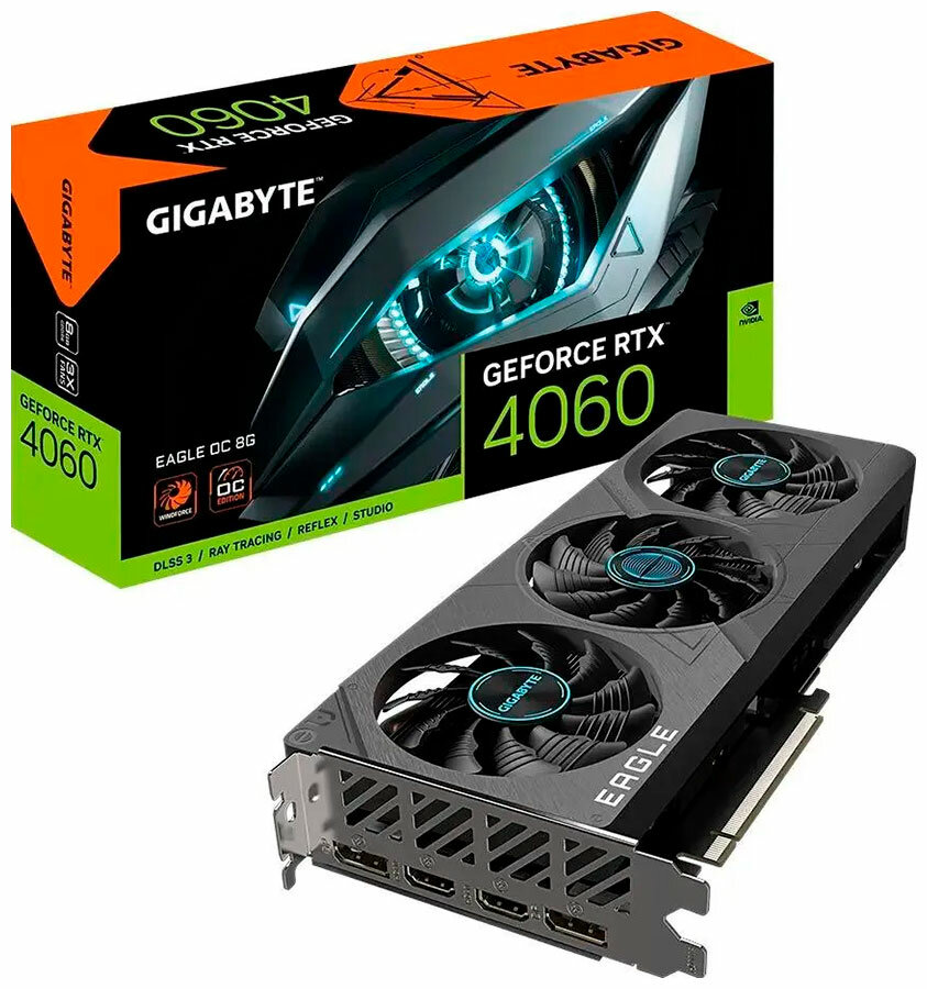 Видеокарта Gigabyte GeForce RTX 4060 EAGLE OC 8GB (GV-N4060EAGLE OC-8GD)