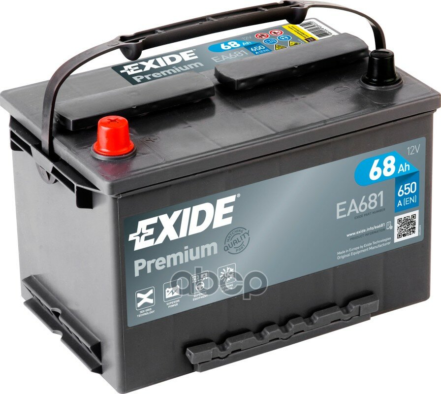 Аккумулятор EXIDE арт. EA681