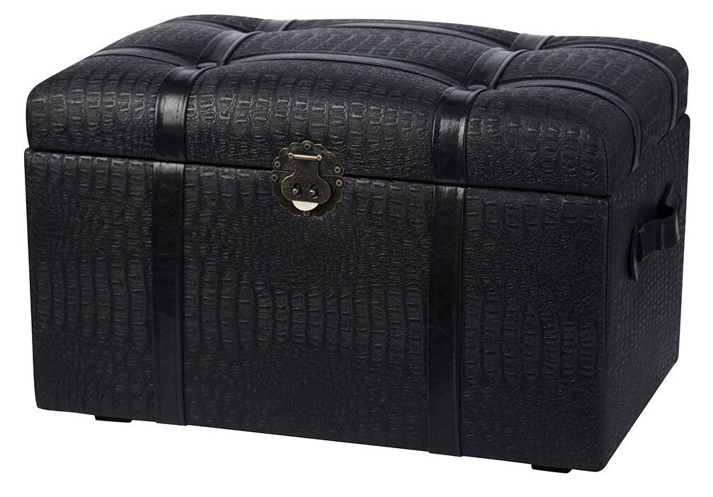 фото Пуфик для прихожей Octoberhome с ящиком для хранения, черный