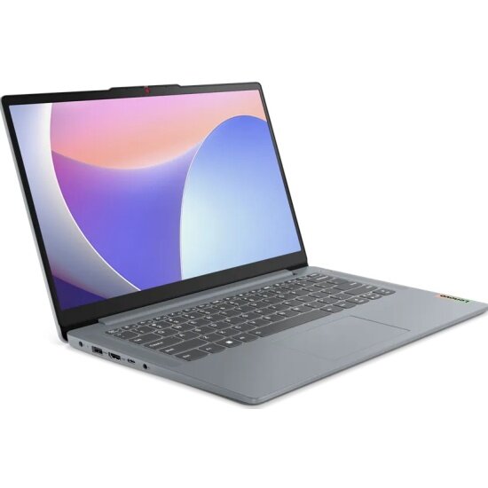 Lenovo Ноутбук IdeaPad Slim 3 14IRU8 14" FHD TN 250nits Anti-glare i3-1305U(1.6Ghz)/8Gb LPDDR5/SSD 256Gb/UHDG/CR(SD)/DOS/Arctic Grey (82X6001GPS)