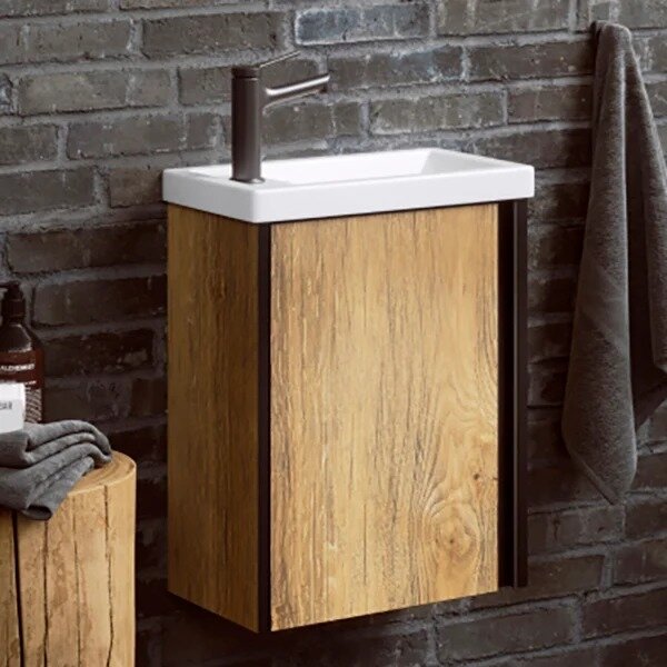 фото Тумба с раковиной Aqwella Urban 45 подвесная, дуб балтийский