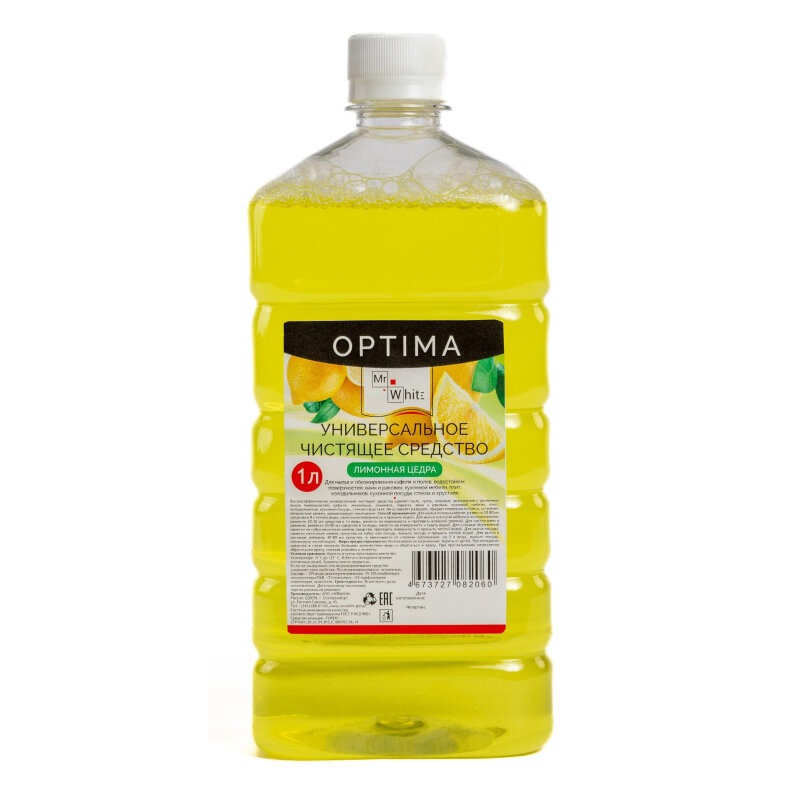 фото Универсальное чистящее средство Mr.White OPTIMA Лимонная цедра 1л, 2 штуки