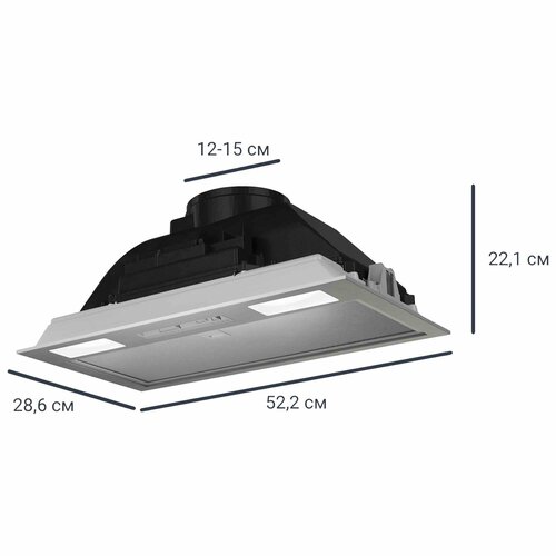 Вытяжка встраиваемая Elikor Breeze 52 см нержавеющая сталь цвет серебристый 1152600₽