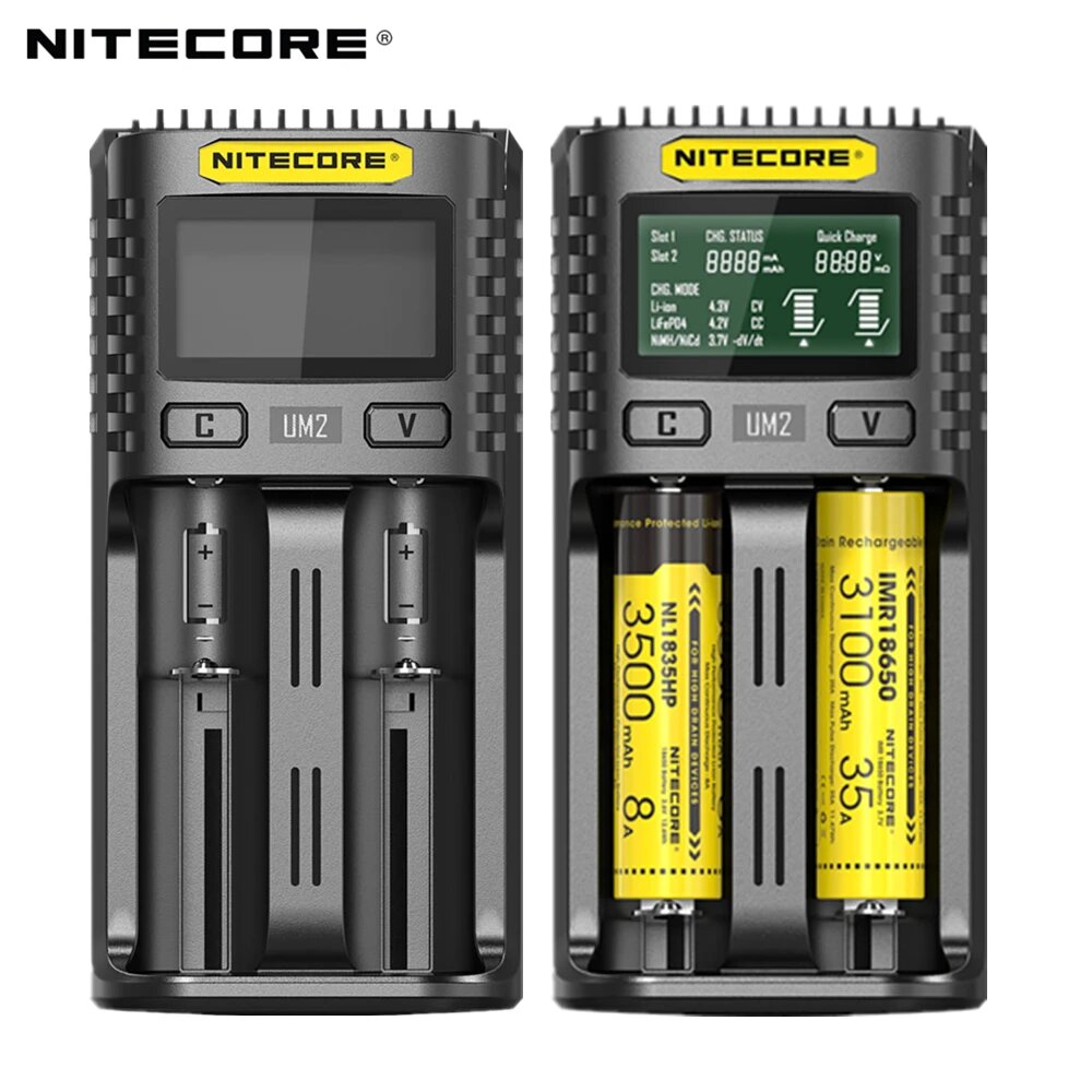 Быстрое универсальное зарядное устройство для автомобиля Nitecore UM2