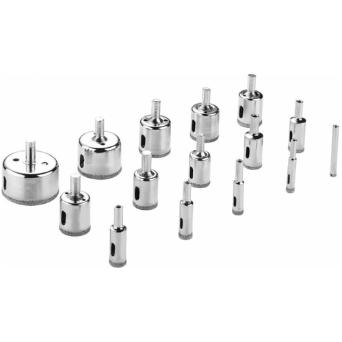 Набор коронок DEKO DHS01 15pcs Diamond Bit Glass 6-50мм 1865₽