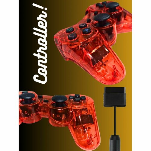 Проводной геймпад джойстик для игровой приставки и ПК Красный Кристалл 84900₽