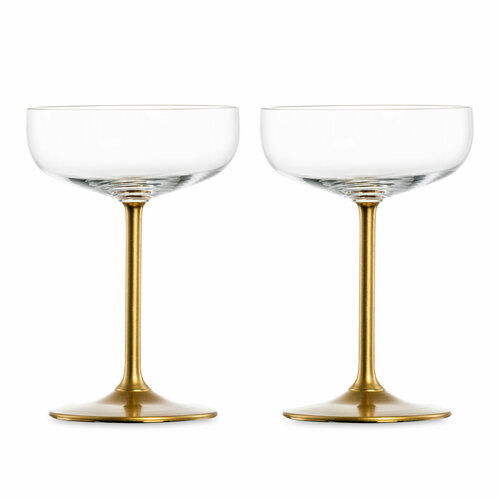 Набор бокалов для коктейлей и десертов, 2 шт, 250 мл, цвет ножки-золотой 25740081 Secco Flavoured