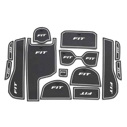 Силиконовые противоскользящие накладки MyPads на Honda Fit III 2013 14 15 16 17 18 19 2020 Рестайлинг в салон автомобиля на дверь подстаканник на 1388₽