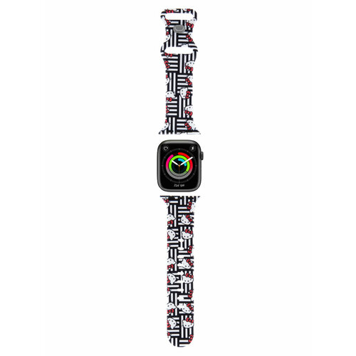 Hello Kitty для Apple Watch 414038 mm ремешок Liquid silicone Heads and Stripes Black 1790₽
