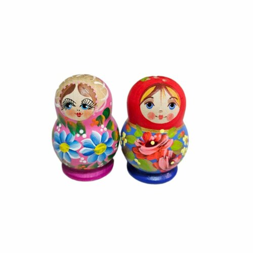 Подарки Солонка и перечница Матрешки с цветами 599₽